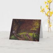 Oktober Bossen Wenskaart Kaart (Gele Bloem)
