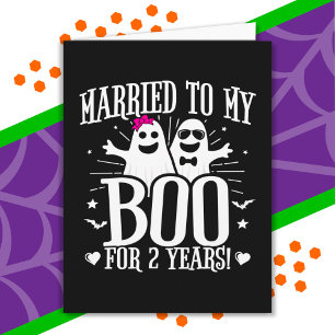 Oktober Bruiloft Jubileum Grappig 2e Jubileum Kaart