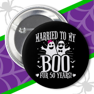 Oktober Bruiloft Jubileum Grappig 50e Jubileum Ronde Button 5,7 Cm
