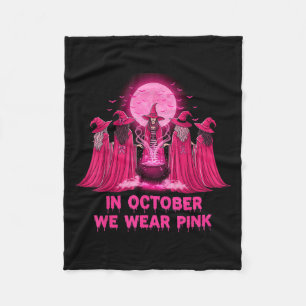 Oktober dragen we Nk Heks Halloween Borstkanker A Fleece Deken