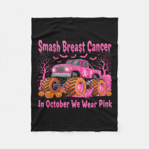 Oktober dragen we Nk Monster Truck Halloween Borst Fleece Deken