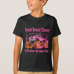 Oktober dragen we Nk Monster Truck Halloween Borst T-shirt