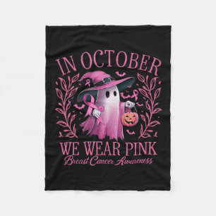 Oktober dragen we roze tegen borstkanker bewustzij fleece deken