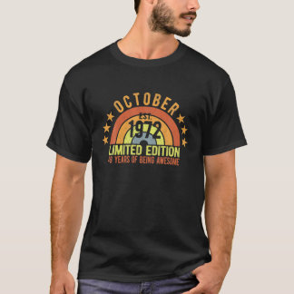 oktober Est 1972 Limited Edition 49Th Birt T-shirt