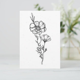 Oktober geboorte bloem verjaardagskaart, Cosmo Notitiekaartje