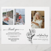 Oktober Geboortemaand Bloemenbegrafenisprogramma Flyer (Voorkant)