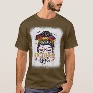 Oktober Girl, Boy Girl Party Scary Horror Bleachin T-shirt