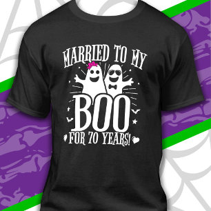 Oktober Huwelijksjubileum Grappig 70ste Verjaardag T-shirt