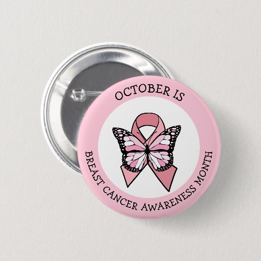 Oktober is de Button van de maand van de Bewustmak (Voorkant /achterkant)