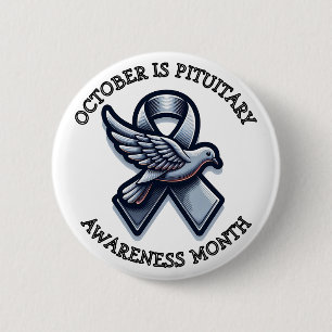 Oktober is de maand van de hypofyse bewustzijn ronde button 5,7 cm