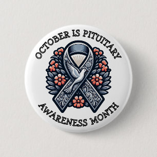 Oktober is de maand van de hypofyse bewustzijn ronde button 5,7 cm