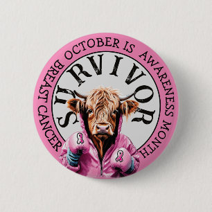 Oktober is een overlevende van het bewustzijn van  ronde button 5,7 cm