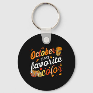 Oktober is mijn favoriete kleuromslag in de herfst sleutelhanger