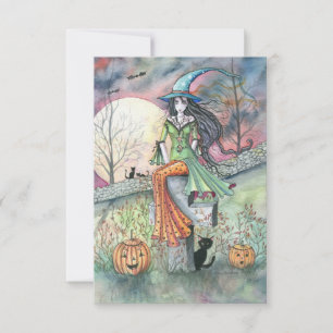 Oktober Koude Halloween Ansichtkaart Kaart