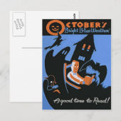 Oktober Leeszal Halloween Poster Briefkaart (Voorkant / Achterkant)