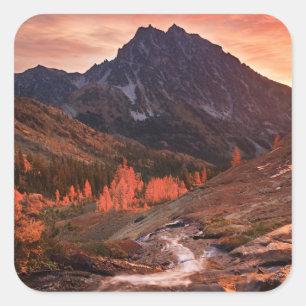 Oktober Light on Headlight Basin Vierkante Sticker