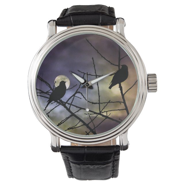 Oktober Night Birds Watch Horloge (Voorkant)
