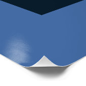 Oktober Rain Umbrella Typography Blue Perfect Poster (Hoek)