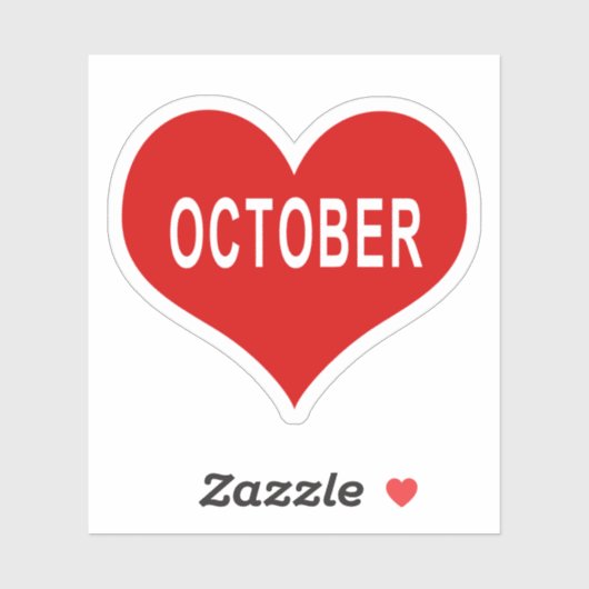 OKTOBER Rode Liefde Hart Vinyl Sticker (Vel)