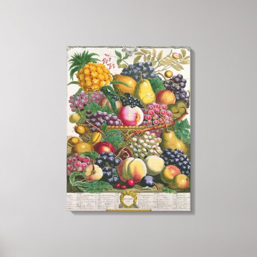 Oktober, van 'twaalf maanden fruit' canvas afdruk (Voorkant)