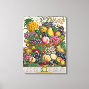 Oktober, van 'twaalf maanden fruit' canvas afdruk