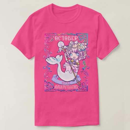 OKTOBER VERJAARDAG OPAL ZEEMEERMIN T-SHIRT (Design voorkant)