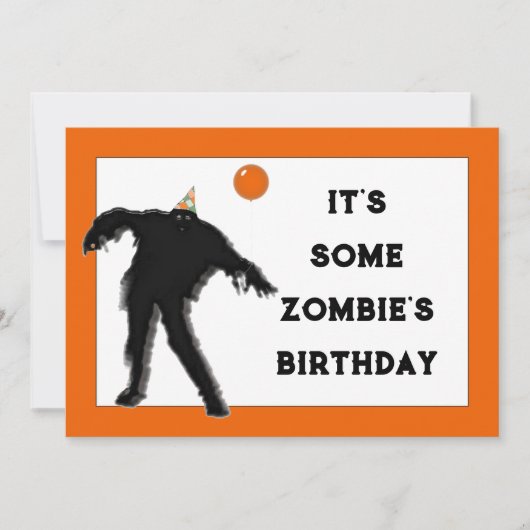 Oktober verjaardagsfeest kaart (Voorkant)