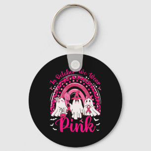 Oktober We Draag Pink Nurse Ghost Breast Cancer Ha Sleutelhanger