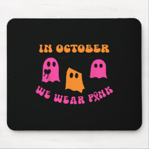 Oktober We Draag Pink Pumpkin Ghost Halloween Brea Muismat