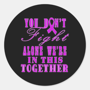 Oktober We Draag Roze Bewustzijn van Borstkanker P Ronde Sticker