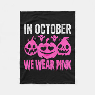 Oktober We Draag Roze Borstkanker Bewustzijn 1 Fleece Deken