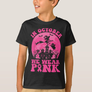 Oktober We Draag Roze Borstkanker Bewustzijn Ribbo T-shirt