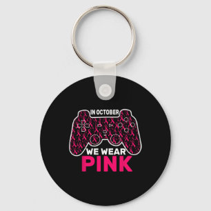 Oktober We Draag Roze Borstkanker Gaming Kinder To Sleutelhanger