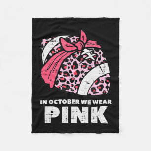 Oktober We Draag roze Football borstkanker Fleece Deken