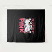 Oktober We Draag Roze Verpleegster Borstkanker Bew Wandkleed (Voorkant (horizontaal))