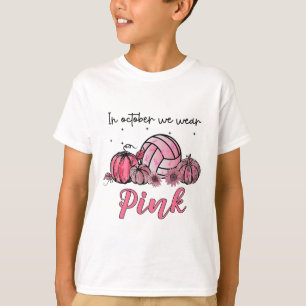 Oktober We Draag Roze Volleybal Borstkanker Award T-shirt