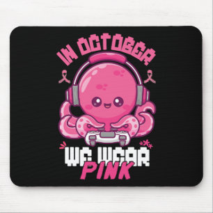 Oktober We dragen roze borstkanker gamen jongens Muismat