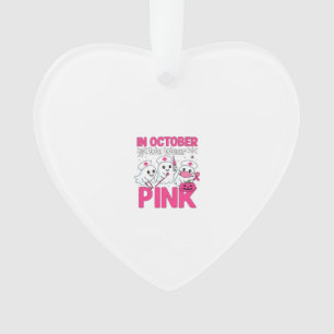 Oktober We dragen roze verpleegster borstkanker be Ornament