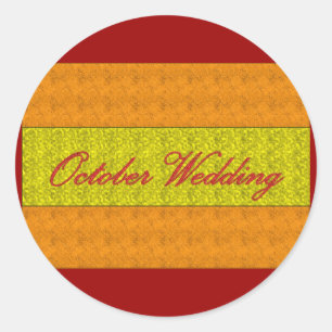 "Oktober Wedding" Elegant Sticker