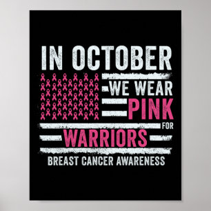 Oktober wij Draag roze borstkankermaand Poster