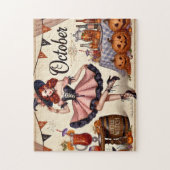Oktober Witchy Pin-Up Delight Legpuzzel (Verticaal)