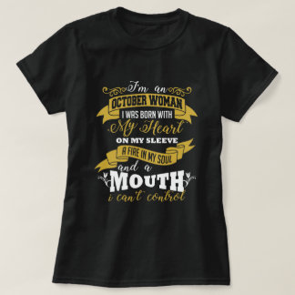 Oktober Woman Birthday Black T-shirt