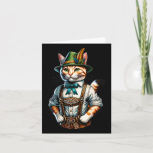 Oktoberfeest Kat Grappig Duits Beiers Lederhosen Kaart