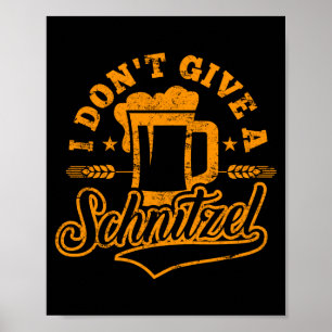 Oktoberfes Ik Geef Een Schnitzel Bier Mannen Vrouw Poster
