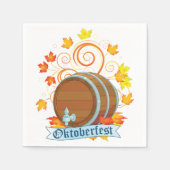 Oktoberfest barrel papieren servetten (Voorkant)
