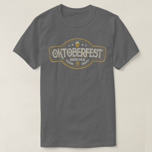 Oktoberfest Bavarian München German Beer Bier Drin T-shirt (Design voorkant)