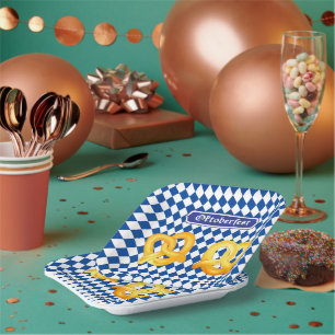 OKTOBERFEST bier festival decoratie Beierse vlag Papieren Bordje