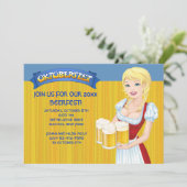 Oktoberfest Bierfeest Uitnodiging (Staand voorkant)