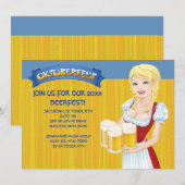 Oktoberfest Bierfeest Uitnodiging (Voorkant / Achterkant)