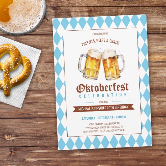 Oktoberfest Bierfeest Verjaardag Kaart